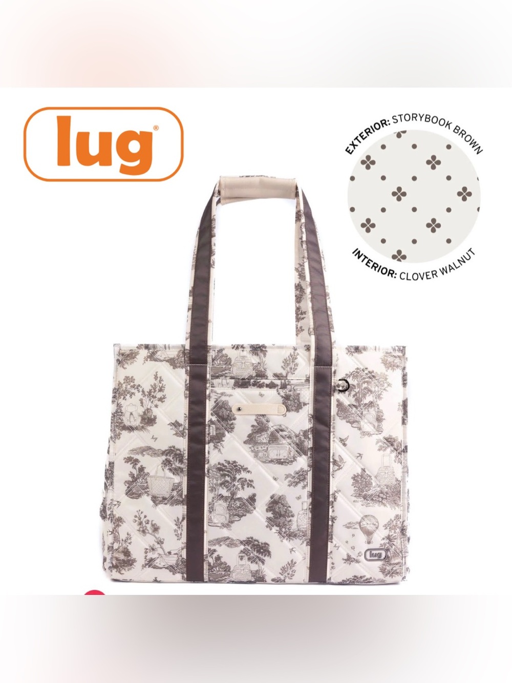 Lug Longboat LE Tote Bag Storybook BrowN NWT